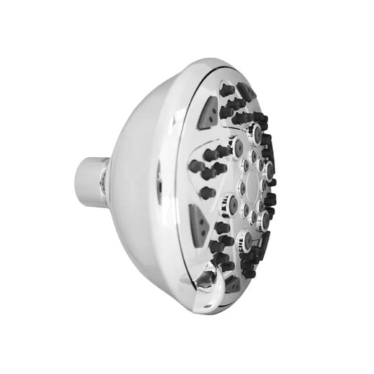 4-Inch Round Overhead Shower with 6 Functions - ABS Body, Chrome Finish, Wall/Ceiling Mounted, STAR Series