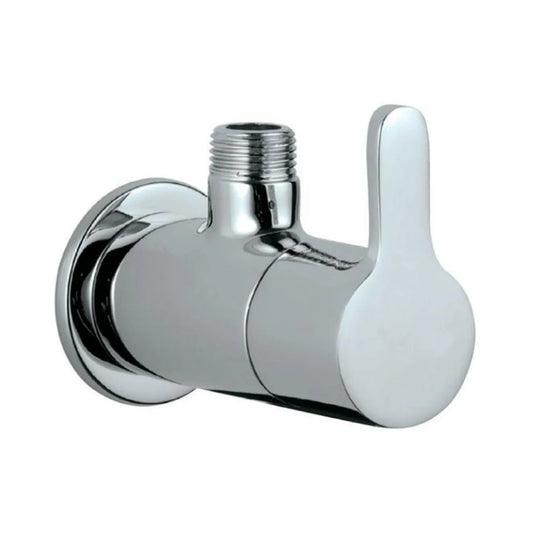 Angle Cock with Wall Flange in Chrome Finish | Heavy-Duty Brass Made | Fusion Series | Long-Lasting Valve