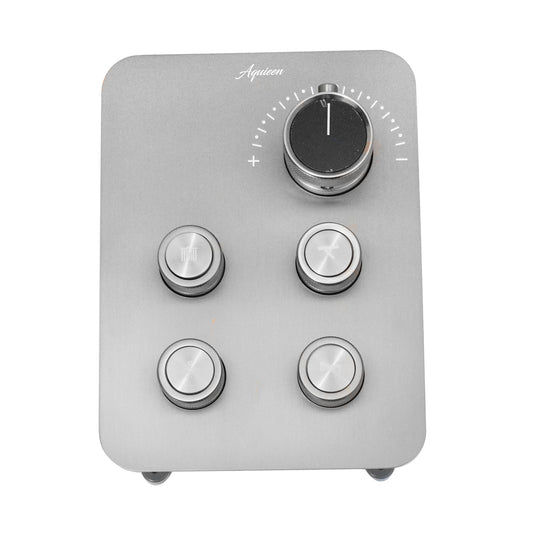 4-Way Thermostatic Diverter Chrome Finish, Brass Made, Wall-Mounted - For Bathroom & Spa Water Flow & Temperature Control