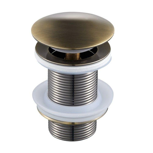 3-Inch Brass Pop-Up Waste Coupling - Antique Brass Finish | Sink Drain for Wash Basins & Kitchen Use