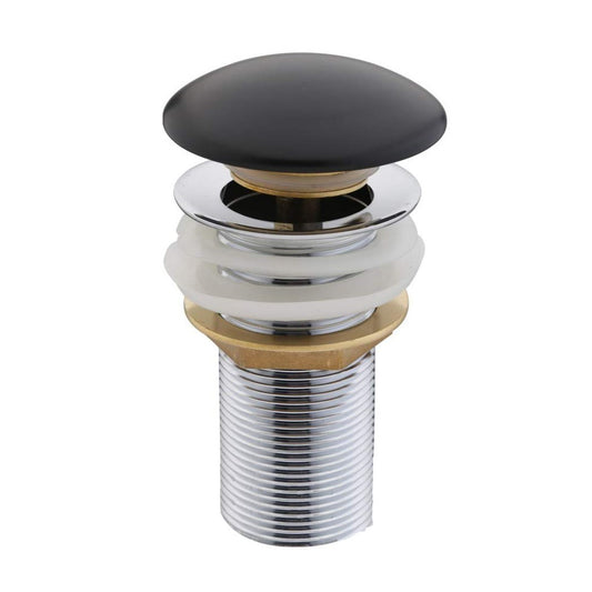 3-Inch Brass Pop-Up Waste Coupling – Ceramic Black Finish | Sink Drain for Wash Basins & Kitchen Use