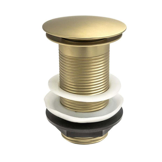 3-Inch Brass Pop-Up Waste Coupling - Brushed Gold Finish | Sink Drain for Wash Basins & Kitchen Use