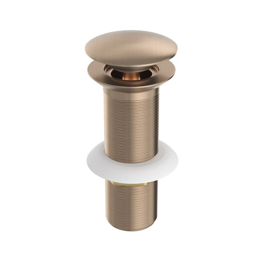 3-Inch Brass Pop-Up Waste Coupling - Brushed Rose Gold Finish | Sink Drain for Wash Basins & Kitchen Use