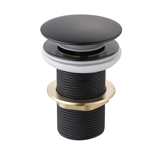 3-Inch Brass Pop-Up Waste Coupling - Matte Black Finish | Sink Drain for Wash Basins & Kitchen Use