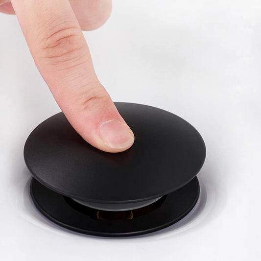 3-Inch Brass Pop-Up Waste Coupling - Matte Black Finish | Sink Drain for Wash Basins & Kitchen Use