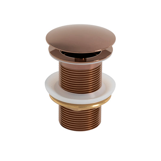 3-Inch Brass Pop-Up Waste Coupling - Rose Gold Finish | Sink Drain for Wash Basins & Kitchen Use