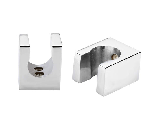 Hand Shower / Health Faucet Holder Hook | Heavy Aluminum Body with Chrome Finish | Showerhead Holder | Wall Hook for Handheld Showers & Jet Sprays