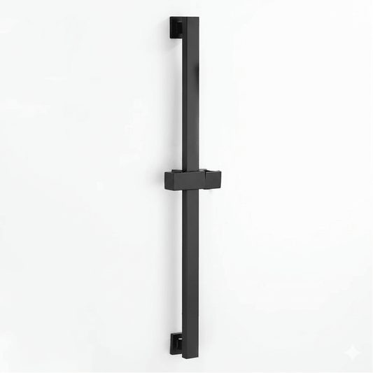Shower Sliding Rail with Adjustable Height & Angle | Made of Stainless Steel | Black Color | Wall-Mounted