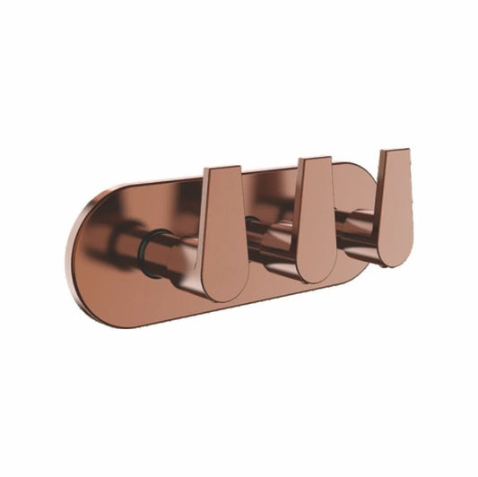 Wall-Mounted 4-Way Diverter with Exposed Part Kit | | Brass Body with Rose Gold Finish | PVD Coating | Multi-Function Water Control for Showers & Taps