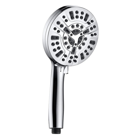 10-Function Hand Shower, Chrome Finish, ABS Body, Wall-Mounted for Bathroom Use - Beetle Series
