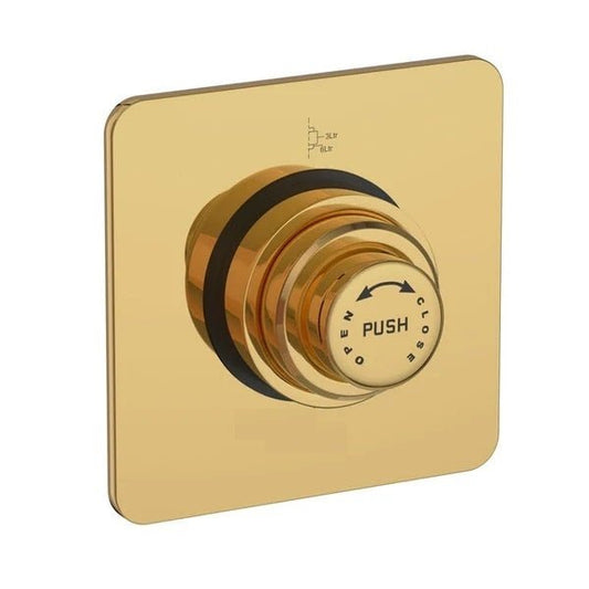 1.25-inch Square Flush Valve in Gold FInish | Brass Toilet Flush Valve with PVD Coating | Flush Valves, Commercial Restrooms Toilet Installation