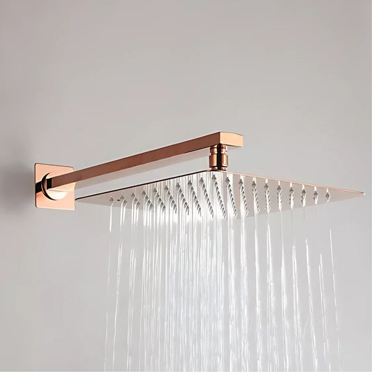 18-Inches Shower Arm | Heavy-Duty Stainless Steel | Rose Gold Finish | Wall-Mounted