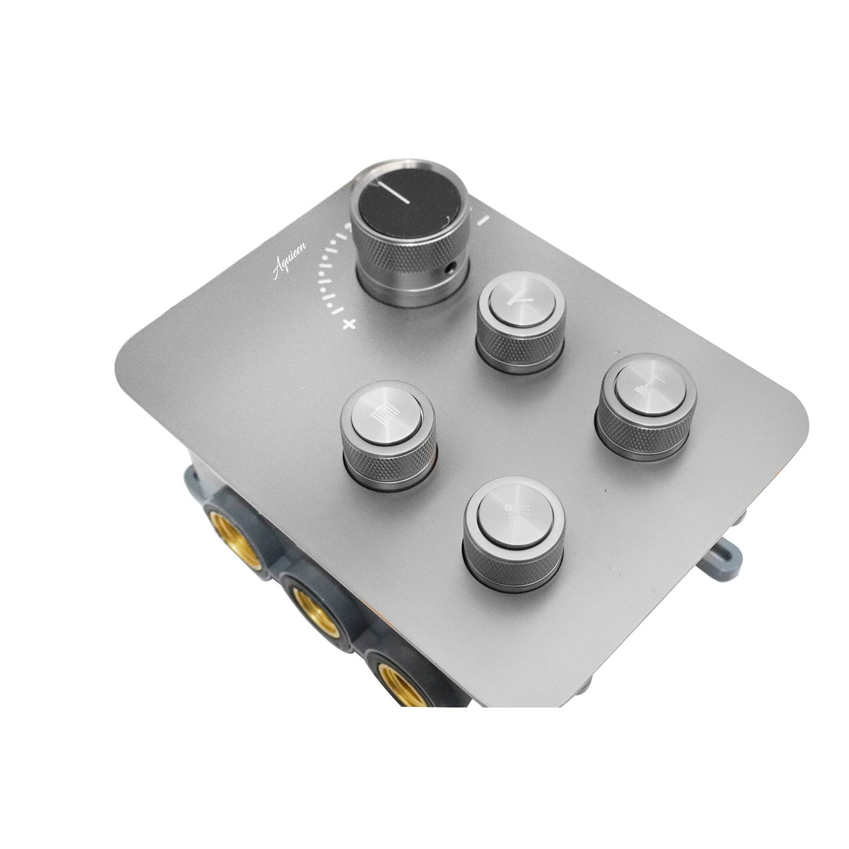 4-Way Thermostatic Diverter Chrome Finish, Brass Made, Wall-Mounted - For Bathroom & Spa Water Flow & Temperature Control