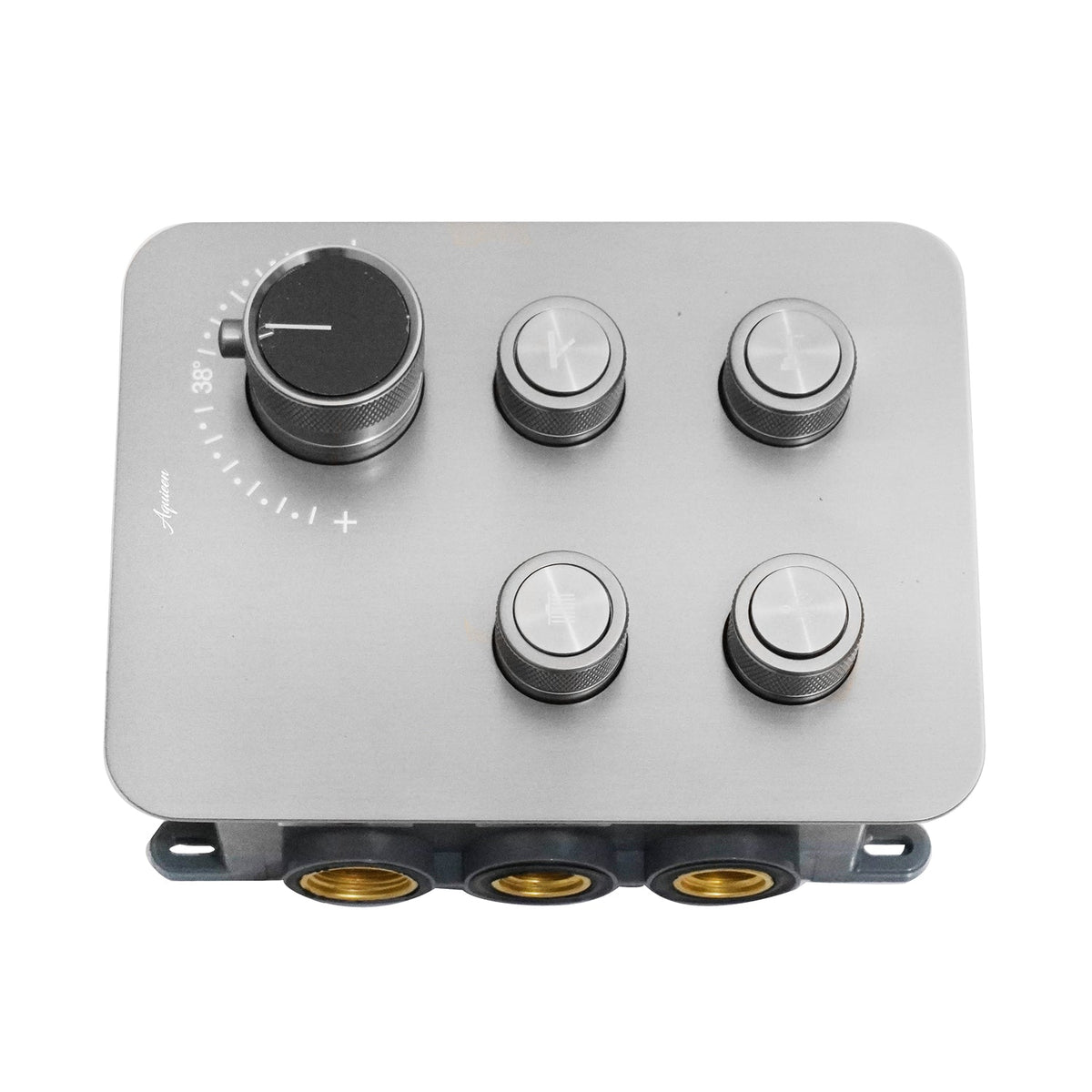 4-Way Thermostatic Diverter Chrome Finish, Brass Made, Wall-Mounted - For Bathroom & Spa Water Flow & Temperature Control