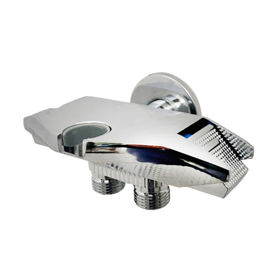 Piano Style 2-in-1 Angle Cock with Faucet Holder | Chrome Finish | Heavy-Duty Brass Made | Allied Series