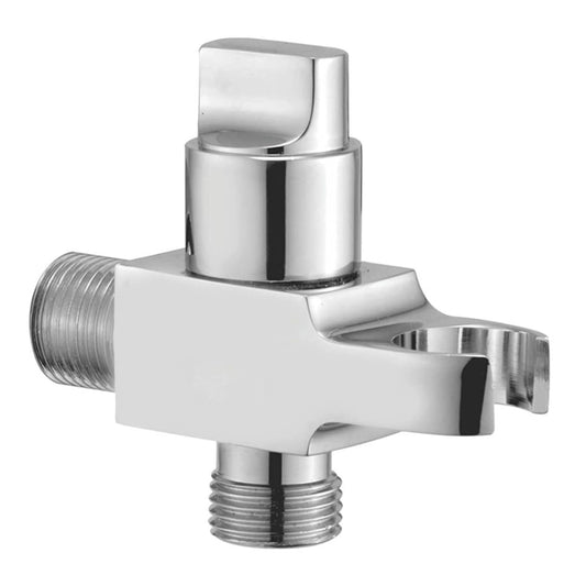 Classic Angle Cock with Hook & Wall Flange in Chrome Finish | Heavy-Duty Brass Made | Durable Water Valve