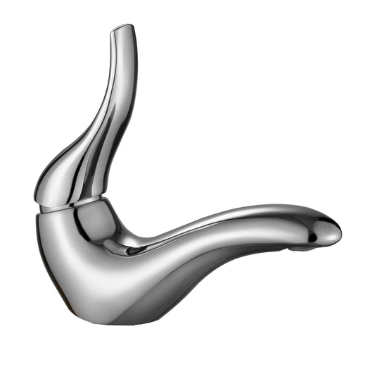 Single Lever Pillar Tap in Chrome Finish - Brass Deck-Mounted Water Faucet for Bathroom & Garden