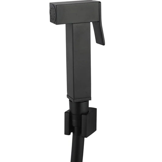 Health Faucet Set in Matte Black Finish - ABS Jet Spray with 1m SS Hose & Wall Hook