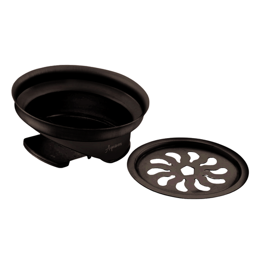 5-Inch Anti-Foul Cockroach Trap | Matte Black SS304 Floor Drain Cover for Odor & Pest Blocking