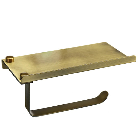 Toilet Paper Holder with Mobile Holder Antique Brass Finish, SS304 Stainless Steel Made, Wall-Mounted for Bathroom Use - Classic Series