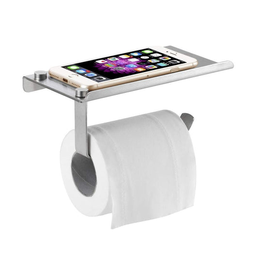 Toilet Paper Holder with Mobile Holder Chrome Finish, SS304 Stainless Steel Made, Wall-Mounted for Bathroom Use - Classic Series