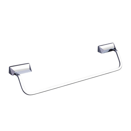 24-Inch Brass Towel Rod | Chrome Finish Wall-Mounted Holder with Stand for Bathroom & Hotel - Zura Series
