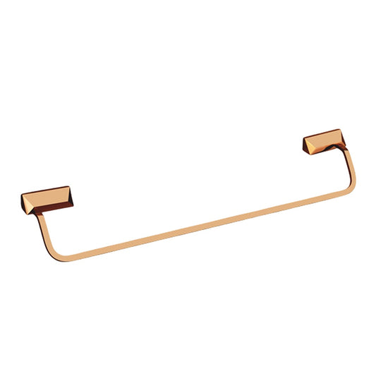 24-Inch Brass Towel Rod | Rose Gold Finish Wall-Mounted Holder with PVD Coating - Zura Series