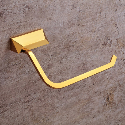 Wall-Mounted Napkin Ring Holder - Heavy-Duty Brass in Gold Finish with PVD Coating - Zura Series