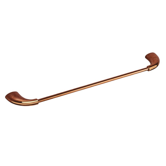 24-Inch Brass Towel Rod | Rose Gold Finish Wall-Mounted Holder with PVD Coating - Entice Series