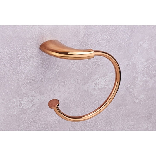Wall-Mounted Napkin Ring Holder - Heavy-Duty Brass in Rose Gold Finish with PVD Coating - Entice Series