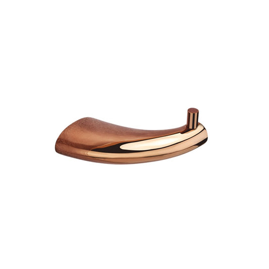 Robe Hook in Rose Gold Finish with PVD Coating, Brass Made, Wall-Mounted Towels & Clothes Hanger