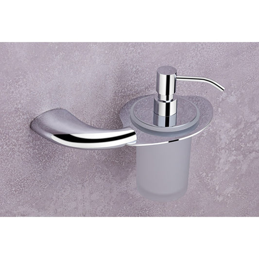 Liquid Soap Dispenser Chrome Finish, Brass Made, Wall-Mounted for Bathroom & Kitchen Use - Entice Series