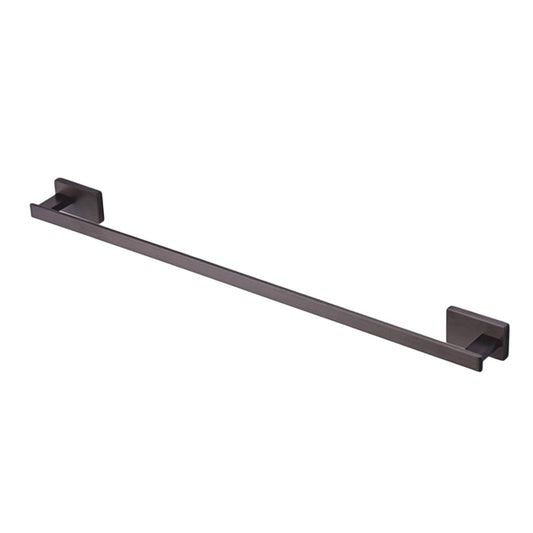 24-Inch Brass Towel Rod | Matte Black Finish Wall-Mounted Holder with Powder Coating - Amarillo Series