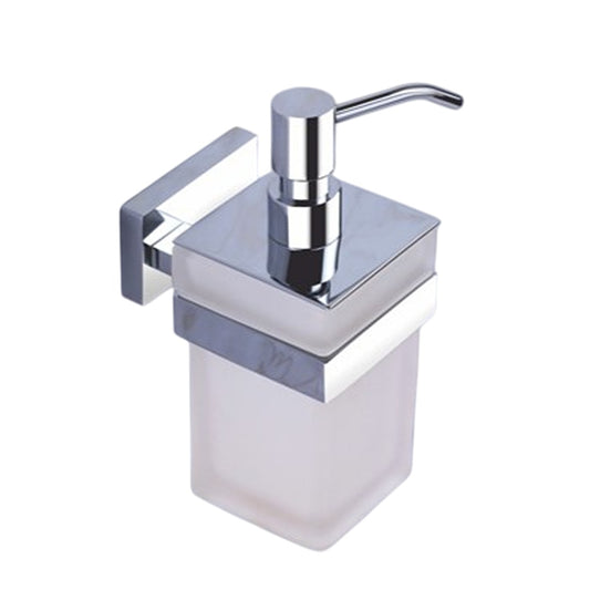 Liquid Soap Dispenser Chrome Finish, Brass Made, Wall-Mounted for Bathroom & Kitchen Use - Amarillo Series