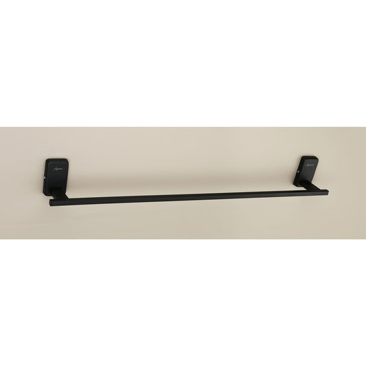 18-Inch SS304 Towel Rod | Matte Black Finish Wall-Mounted Holder with Powder Coating - Compel Series