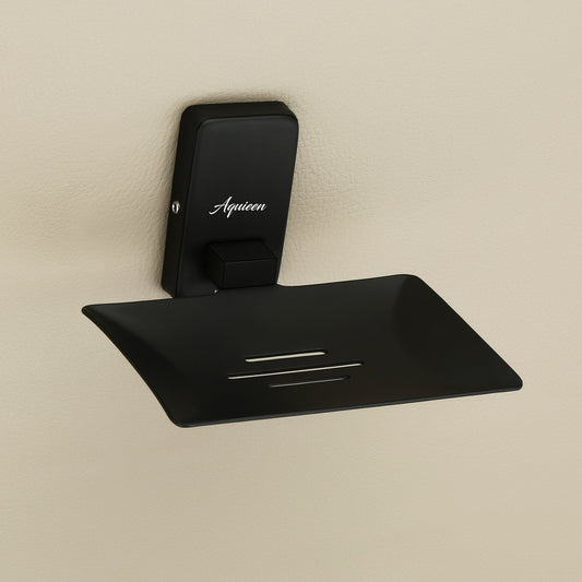 Wall-Mounted SS304 Soap Dish in Matte Black Finish with Powder Coating - Heavy-Duty, Elegant & Durable - Compel Series