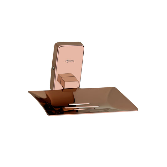 Wall-Mounted SS304 Soap Dish in Rose Gold Finish with PVD Coating - Heavy-Duty, Elegant & Durable - Compel Series