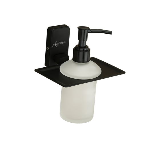 Liquid Soap Dispenser Matte Black Finish, SS304 Stainless Steel Made, Wall-Mounted for Bathroom & Kitchen Use - Compel Series