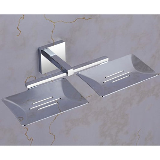 Dual Tray Wall-Mounted SS304 Soap Dish in Chrome Finish - Heavy-Duty, Stylish & Durable - Compel Series