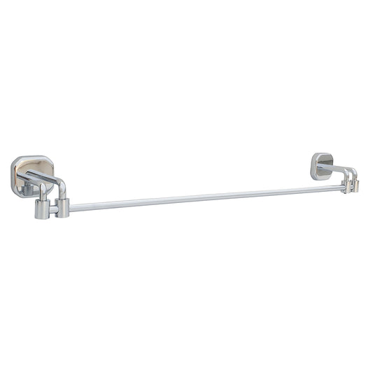 18-Inch SS304 Towel Rod | Chrome Finish Wall-Mounted Holder with Stand for Bathroom & Hotel - Emerald Series