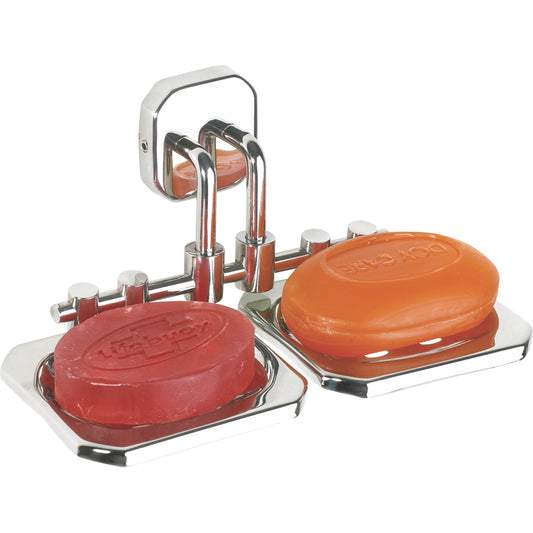 Dual Tray Wall-Mounted SS304 Soap Dish in Chrome Finish - Heavy-Duty, Stylish & Durable - Emerald Series
