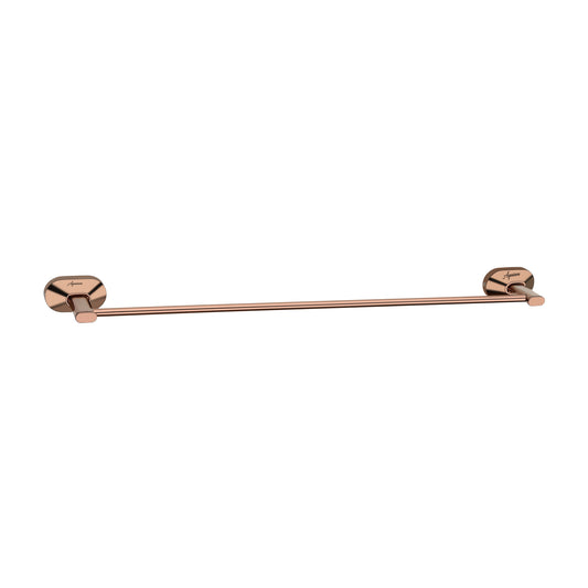 18-Inch SS304 Towel Rod | Rose Gold Finish Wall-Mounted Holder with PVD Coating - Cuff Series