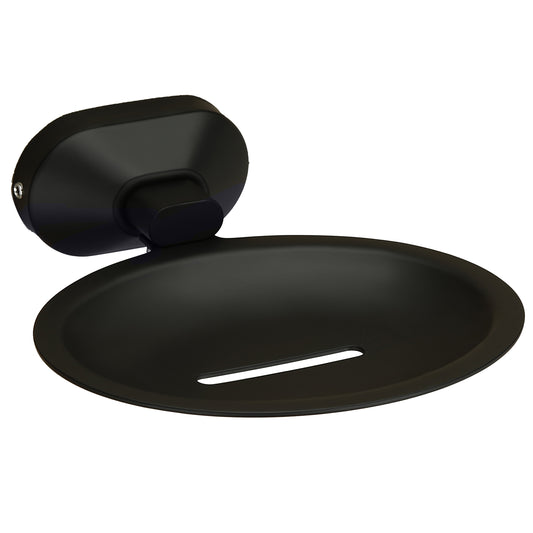 Wall-Mounted SS304 Soap Dish in Matte Black Finish - Heavy-Duty, Elegant & Durable - Cuff Series