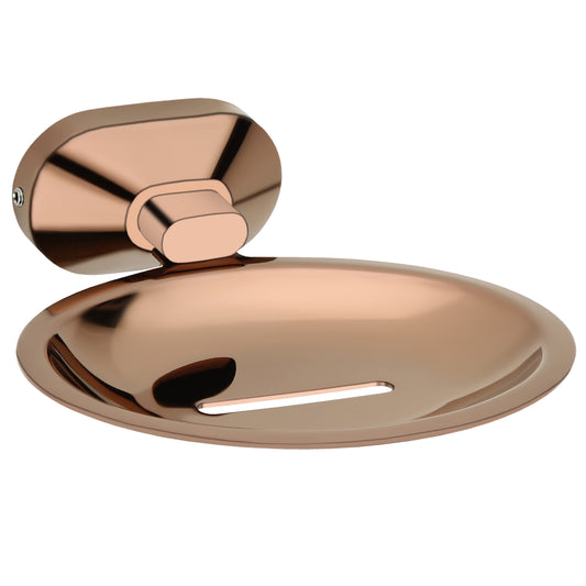 Wall-Mounted SS304 Soap Dish in Rose Gold Finish with PVD Coating - Heavy-Duty, Elegant & Durable - Cuff Series