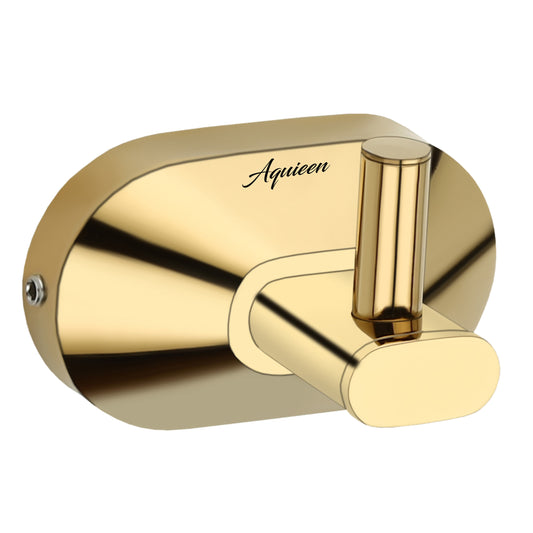 Robe Hook in Gold Finish with PVD Coating, SS304 Made, Wall-Mounted Towels & Clothes Hanger