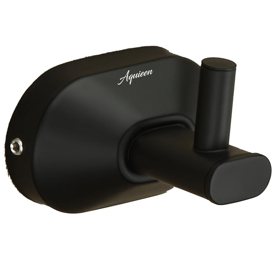 Robe Hook in Matte Black Finish, SS304 Made, Wall-Mounted Towels & Clothes Hanger