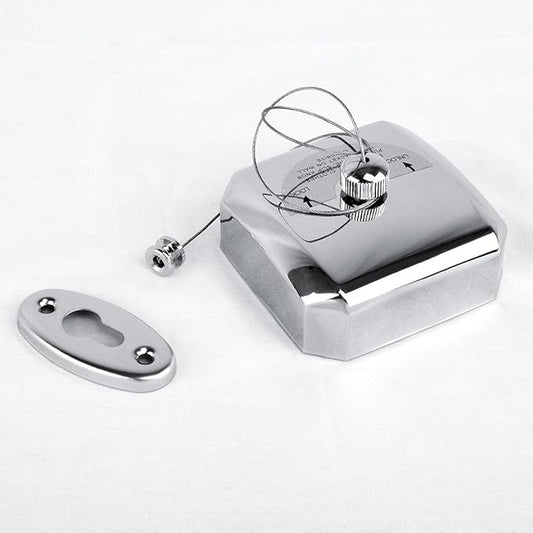 Square Stainless Steel Retractable Cloth Liner Hanger - Wall-Mounted Drying Rack with Installation Kit Chrome Finish