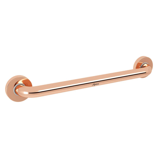 16-Inch Wall-Mounted Solid Grab Bar | Heavy-Duty SS304 Stainless Steel Body in Rose Gold Finish & Electro Coating | Safety Support Handle for Bathrooms & Elderly Assistance