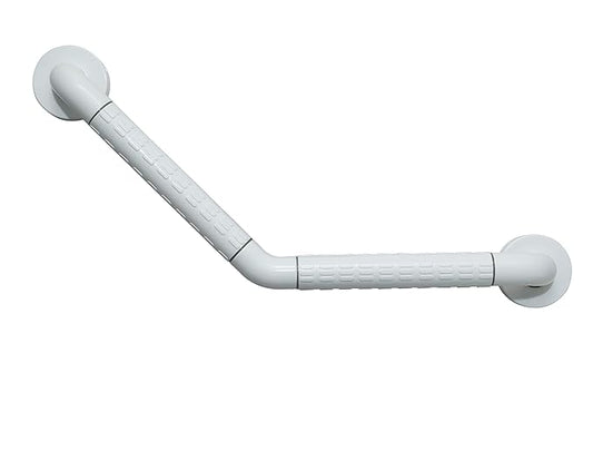 Wall-Mounted 45° Angular Solid Grab Bar | Heavy-Duty SS304 Stainless Steel Core with Anti-Slip & Anti-Bacterial ABS Cover | Safety Support Handle for Bathrooms & Elderly Assistance