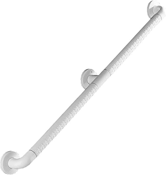 36-Inch Wall-Mounted Solid Grab Bar | Heavy-Duty SS304 Stainless Steel Core with Anti-Slip & Anti-Bacterial ABS Cover | Safety Support Handle for Bathrooms & Elderly Assistance